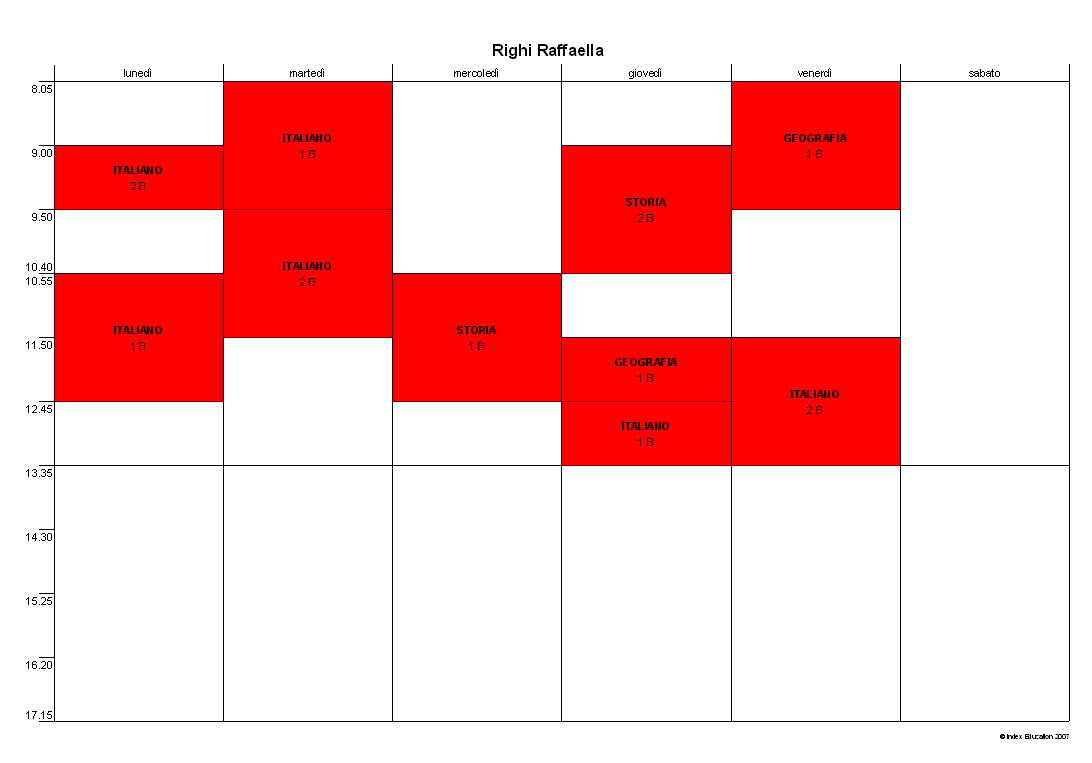 Orario del docente Righi Raffaella